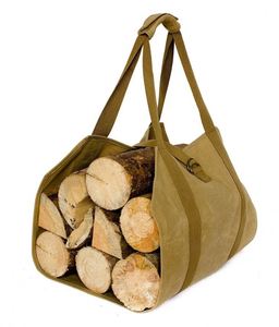 Free Sample 16oz <b>waxed</b> waterproof <b>Canvas</b> Log Carrier Tote Bag - Product Image 1