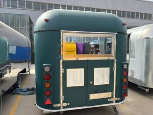 Chariots de nourriture et remorques de nourriture camion entièrement équipé d'une rôtisserie de poulet à gaz de cuisine complète rotative équipement de restaurant d'occasion - Product Image 3