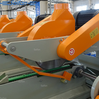 Machine à empiler les palettes en bois multifonctionnelle Saifan SF8005+8010, contrôlée par PLC, puissance 30,5 kW/12 kW, fonctionnement automatique, max. 20m/min