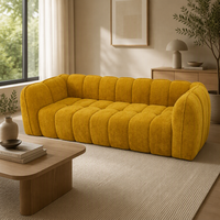 Fauteuil nuage en velours pour salon, canapé d'appoint avec assise en mousse, mobilier de salon
