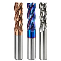 60 HRC Solid Carbide Roughing End Mill Wave Edge Corrugated Rougher Long Shank Heavy Duty Dynamic Milling Cutter untuk Baja
