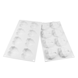 Diamond Heart Silicone <b>Mold</b> 8 Cavities For Cake Dessert Baking Tools Commercial Use - Product Image 5