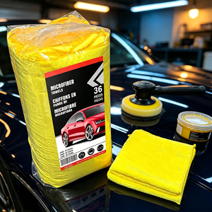 ผ้าไมโครไฟเบอร์สำหรับงานดีเทลรถยนต์ระดับมืออาชีพ 350GSM แพ็ค 36 ผืน แบบขนสั้นและขนยาว - Product Image 1