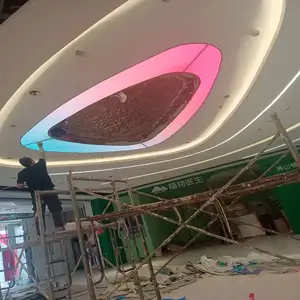 Stretch Pvc Ceilings Foxygen Decorative False Ceiling Plastic Building Material Translucent Glossy Pvc Film Stretch Ceiling Fabric Price