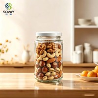 Botol Kaca Silinder Kosong 400ml, Wadah Transparan Aman untuk Makanan, untuk Pabrik dan Distributor Makanan
