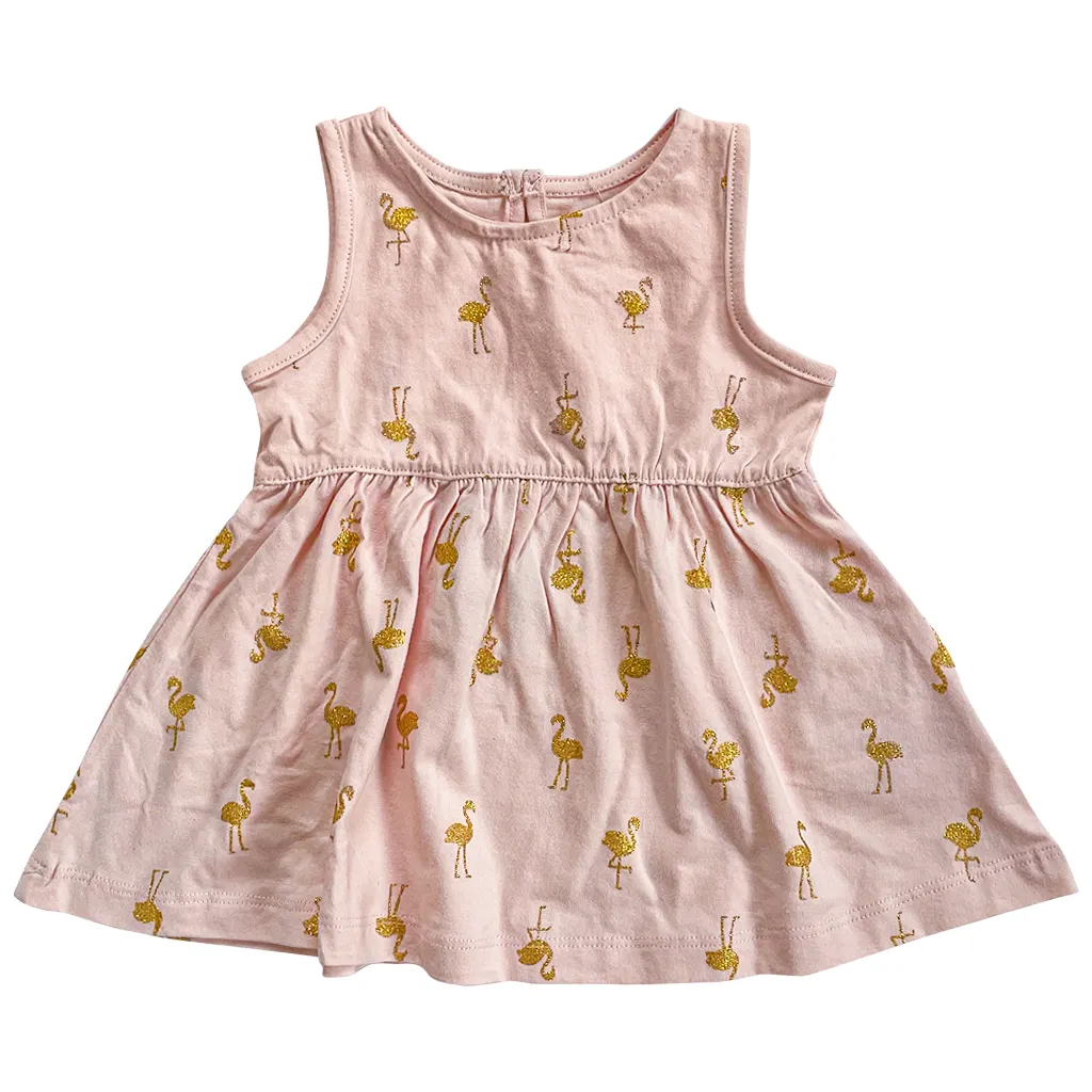 Baby Girl Dress Clothes Floral Print Baby Party Dress Toddler Girl Sleeveless 100% Cotton Flower Casual Baby Dresses