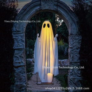 Grande Decorazione Fantasma Sospeso Luminoso per <span class=keywords><strong>Esterni</strong></span>, Adorabile Addobbo di <span class=keywords><strong>Halloween</strong></span> per Portico/Giardino - Product Image 2