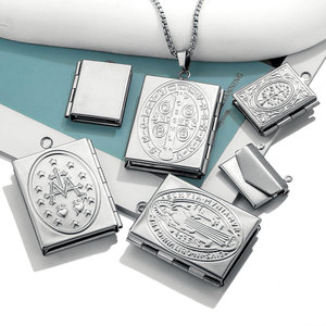 <span class=keywords><strong>Jésus</strong></span> Bible livre <span class=keywords><strong>Photo</strong></span> boîte en acier inoxydable prière cadeau Bible <span class=keywords><strong>Photo</strong></span> médaillon pendentif breloques pour bijoux à bricoler soi-même faisant collier - Product Image 4