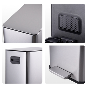 Cubo <span class=keywords><strong>de</strong></span> basura <span class=keywords><strong>de</strong></span> 10L y 2,6 galones, diseño <span class=keywords><strong>de</strong></span> tapa delgada, cubo <span class=keywords><strong>de</strong></span> basura Rectangular <span class=keywords><strong>de</strong></span> acero inoxidable - Product Image 5