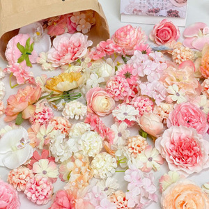 Kit de fleurs artificielles rouge vif, 3-10 cm, fleurs en soie pour la création de pinces à cheveux, couronnes, décorations, accessoires de mariage et d'extérieur - Product Image 3