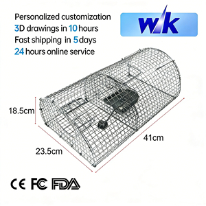 Armadilha de Metal Semicircular Sólida e Contínua para Controle de Roedores, Segura para Camundongos e Ratos 41*23.5*18.5cm - Product Image 1