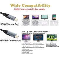 Câble Type-C vers Mini 4K 60Hz, câble de transmission haute vitesse pour écran Apple Cinema Display