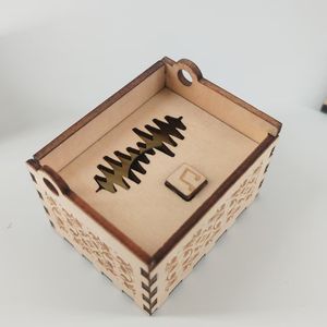 Boîte à musique électronique en bois personnalisée avec mouvement, chanson, voix et photo personnalisables avec texte, cadeau créatif pour un <span class=keywords><strong>anniversaire</strong></span> - Product Image 4