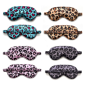 Antifaz para Dormir con Estampado de Ojos de Leopardo, Correa Elástica, Imitación de Seda, Bloquea la Luz, Transpirable - Product Image 1
