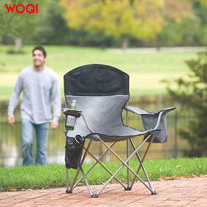 Silla Plegable para Exteriores Woqi, Tela Oxford Negra, Silla de Playa Portátil con Bolsillos de Malla, Silla de Camping Ligera - Product Image 2