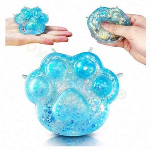 OEM Cat Paw <b>Squishy</b> Toy Silicone Material Bulk Order Slow Rising Mochi Texture Kawaii Stress Ball Custom Logo - Product Image 1