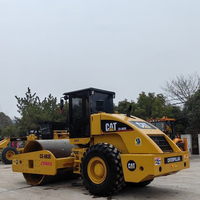 Compacteur vibrant à tambour unique d'occasion Caterpillar haute performance pour projets de construction routière