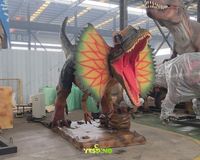 Modèle de dinosaure Dilophosaurus animatronique électrique avec moteur servo pour divertissement intérieur/extérieur pour enfants à la maison