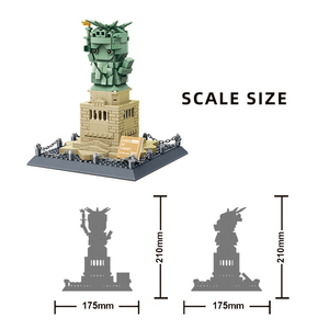 Ensemble de construction MOC de la <span class=keywords><strong>Statue</strong></span> de la Liberté de <span class=keywords><strong>New</strong></span> <span class=keywords><strong>York</strong></span>, version miniature DIY, blocs de construction éducatifs pour enfants, modèle de ville - Product Image 4
