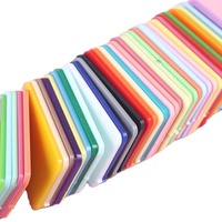 Feuille de polystyrène (PS) solide - Épaisseur 0,5 mm-3 mm - Dimensions 100x100 mm 500x1000 mm - Lot de 2 - Plusieurs couleurs pour l'artisanat et le bricolage