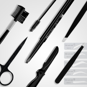 Kit para dar forma a las cejas para hombres principiantes, lápiz profesional para cejas, resistente al agua y al sudor, recortador de cejas negro natural - Product Image 1
