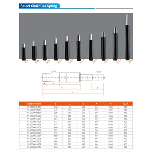 2024 New Furniture Parts High Quality Rotational Gas Lift For Office Chairs Parts Bar Stools