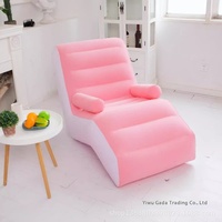 Chaise de sieste gonflable moderne en forme de S directe d'usine commodément pliable pour une utilisation intérieure/extérieure dans le salon