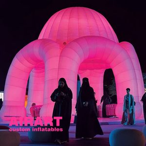 Fête de spectacle nocturne utilisée pour éclairer la tente de château <span class=keywords><strong>gonflable</strong></span>, grande <span class=keywords><strong>structure</strong></span> de bâtiment à air extérieur - Product Image 2