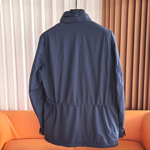 Veste <span class=keywords><strong>d</strong></span>'<span class=keywords><strong>hiver</strong></span> <span class=keywords><strong>d</strong></span>écontractée pour <span class=keywords><strong>homme</strong></span>, coupe ample, double col, imperméable, coupe-vent, style Old Money, avec fermeture éclair et col montant, teinte unie - Product Image 2