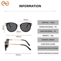 Gafas de Sol TWOOO T1823 de Alta Gama para Mujer, Modernas, Versátiles, con Protección UV400, Estilo Nuevo, Venta al Por Mayor de Fábrica