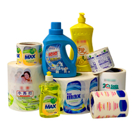 Étiquette adhésive personnalisée en PVC/PP avec logo de marque, imperméable, pour bouteille de détergent liquide, autocollant pour usage privé, emballage de détergent à lessive