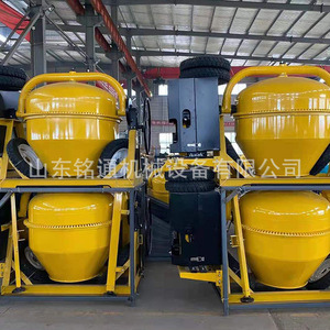 เครื่องผสมคอนกรีต 350 ลิตร เครื่องยนต์ดีเซล แบบเคลื่อนที่สี่ล้อ แนวตั้ง บำรุงรักษาง่าย - Product Image 2