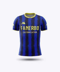 Uniforme de Fútbol Americano Sublimado Personalizado con Patrón de Corazón Azul y Negro sin Mangas, Absorbente de Humedad, Ropa Deportiva para Club, Unisex para Adultos, 100% - Product Image 2
