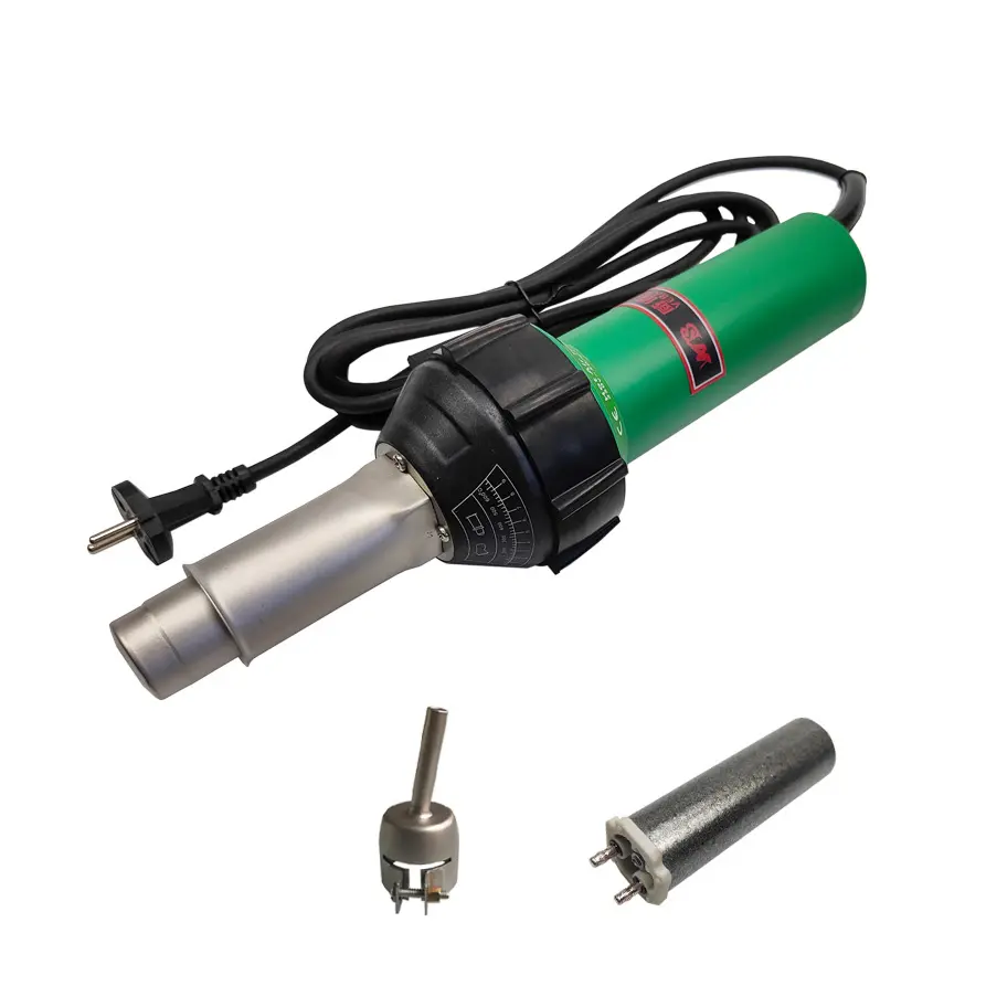 1600W Hot Air Plastic Welding Gun 220V Handheld Plastic Welder Hot Air Gun Hand Tool Vinyl Welding Heat Air Gun Kit