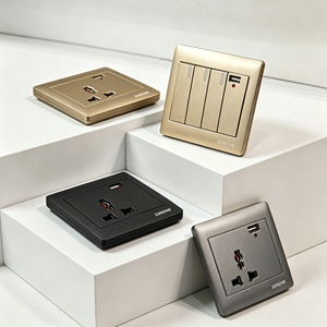 SANSHE Nuovo Design Interruttore a Pulsante da Parete Pannello Completo Presa Elettrica Domestica Standard UK/US con USB - Product Image 1