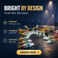 Lumière LED carrée RGB 12 mm, étanche IP67, adressable individuellement, haute luminosité, faible consommation, pour aménagement paysager