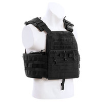 CPC Woodland Camo gilet tactique extérieur porte-plaques à dégagement rapide avec système MOLLE et pochettes de magazines