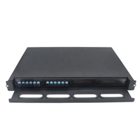 SC LC FC ST UPC APC Quad entièrement chargé 6 12 18 24 48 96 core ODF monté en rack type coulissant 1U 24 ports panneau de brassage fibre