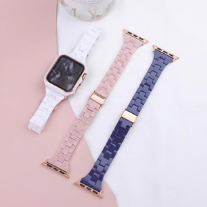 <span class=keywords><strong>Correa</strong></span> de reloj de resina de lujo para mujer de Color puro sólido de moda caliente <span class=keywords><strong>correa</strong></span> de reloj inteligente de acrílico de plástico para <span class=keywords><strong>Apple</strong></span> <span class=keywords><strong>Watch</strong></span> - Product Image 1