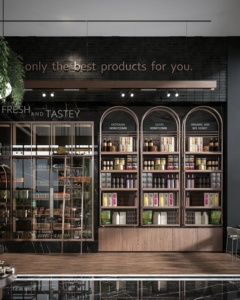 Aménagement intérieur de boulangerie sur mesure, vitrine à pain en bois, vitrine de boulangerie à LED, équipements de magasin de détail - Product Image 5