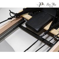 Reformer de Pilates pliable en bois d'érable massif pour usage domestique, équipement de fitness et d'entraînement de yoga