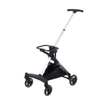 Poussette de voyage pour chien, réglable et étanche, à 4 roues, légère, pliable, avec support détachable