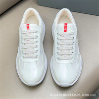 Nouvelles baskets décontractées pour hommes en cuir véritable et maille, style designer, modèle American Cup, pour l'été, avec semelle EVA pour la marche en extérieur