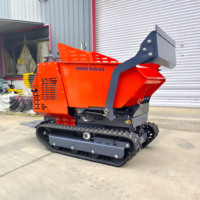 Livraison gratuite, mini-chargeur à benne basculante pour travaux de construction, micro-chargeur à chenilles en caoutchouc, alimenté à l'essence, pour utilisation dans le jardin