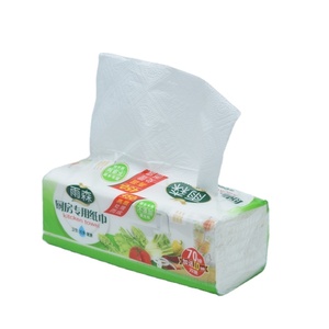 Serviettes de cuisine jetables en papier absorbant, 50 pièces, essuie-tout de cuisine, papier absorbant à 2 plis - Product Image 1