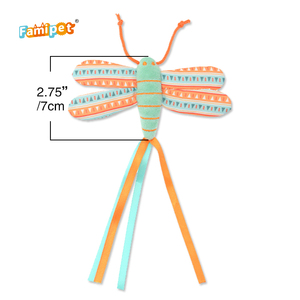 Jouet pour chaton en peluche douce Famipet, nouveau design libellule, avec herbe à chat, ensemble de jouets pour chat - Product Image 3