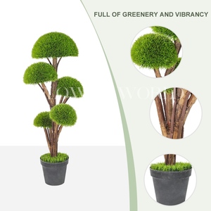 Quase Natural Faux <span class=keywords><strong>Topiary</strong></span> Árvore com Pot Planta Verde <span class=keywords><strong>Artificial</strong></span> para Front Porch Garden Patio Decor