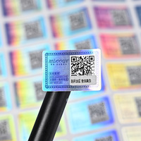 Chine manufacture personnalisé adhésif PET anti-effraction autocollant hologramme impression et coupe prix de gros