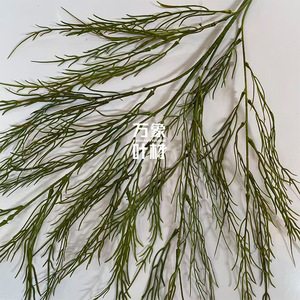 Hierba artificial de barba de dragón, ramo de ramas verdes de PP de 30 cm a 190 cm para decoración de bodas y hoteles - Product Image 3