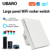Interrupteur mural intelligent Zigbee Wi-Fi à bouton-poussoir 3 gangs, compatible Alexa Google Home, max 240V 16A, en verre, UE/UK, Smart Life